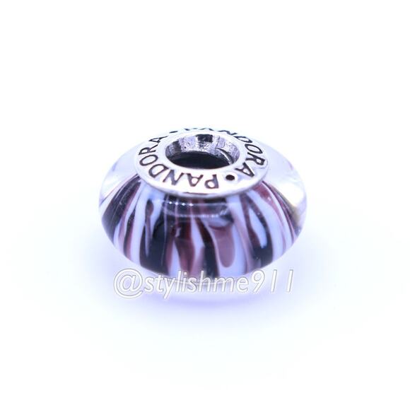 Authentic Pandora Zebra Murano Charm - Picture 6 of 10